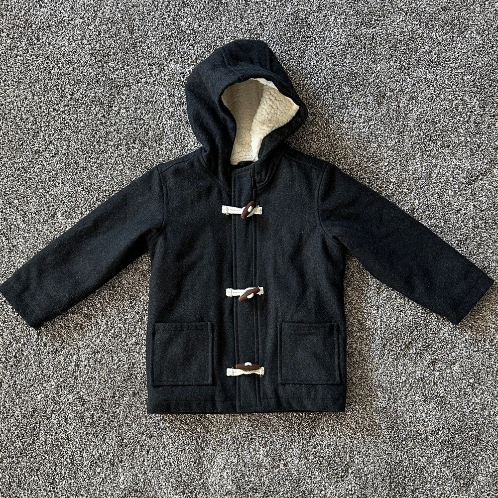 Old Navy Black Hooded Toggle Jacket for Kids